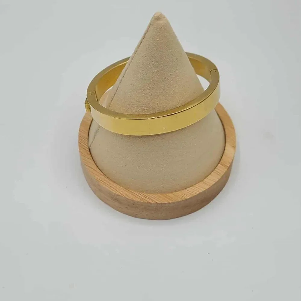 J Crew Gold Tone Hinged Bangle